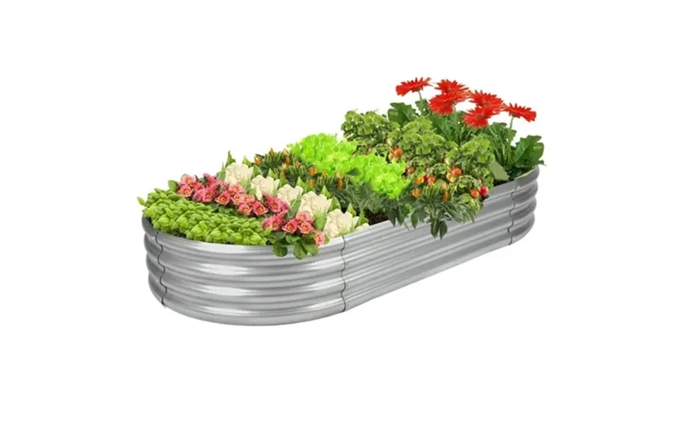 Galvanized Raised Garden Bed Kit Galvanized Planter Raised Garden Boxes Outdoor Oval Metal Raised Garden Beds For Vegeta