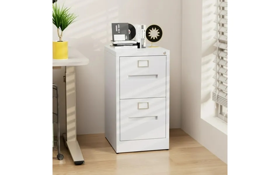 Gangmei 2 Drawer Metal Vertical File Storage Cabinet With Lock For Home Office School Steel Filing Cabinet For A4 Letter