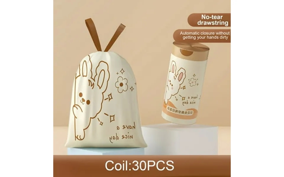 Garbage Bags*30pcs 1roll Colanlan Small Trash Bags Drawstring Small Bathroom Garbage Bags 60 Counts Trash Can Liners For