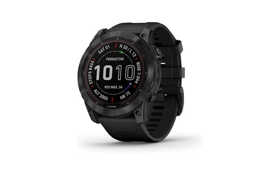 Garmin Fenix 7x Sapphire Solar Black Dlc Titanium With Black Band