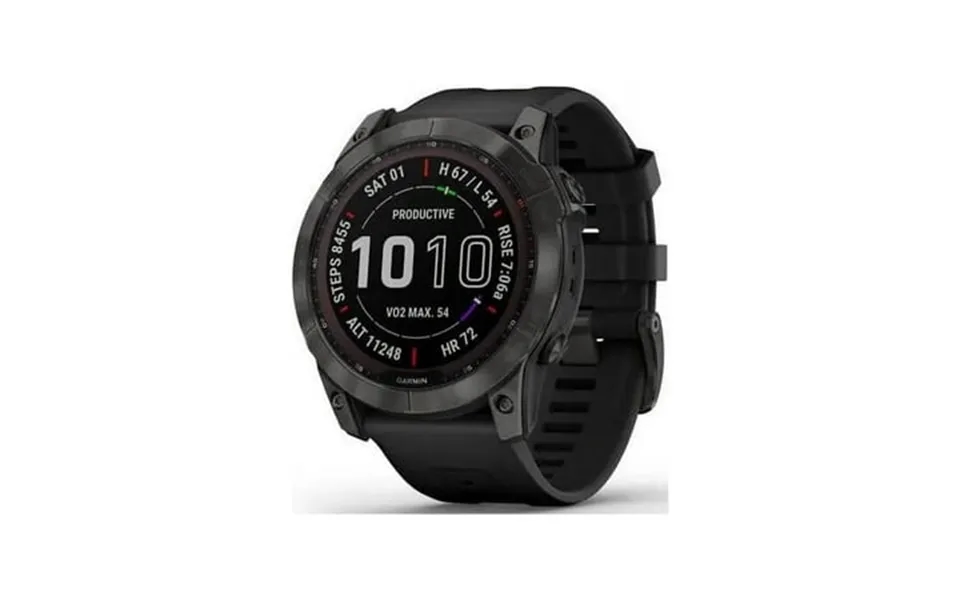 Garmin Fenix 7x Sapphire Solar Carbon Gray Dlc Titanium With Black Band