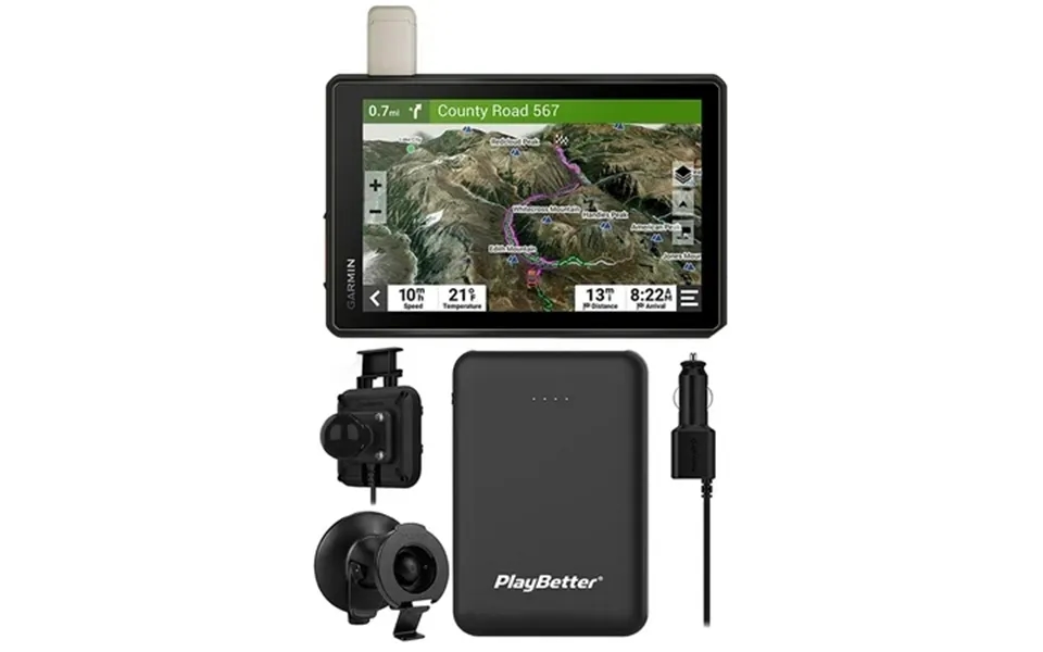 Garmin Tread Overland Off-road Navigator Bundle With Playbetter 5000mah Portable Charger - 8-inch Rugged Powersport Gps