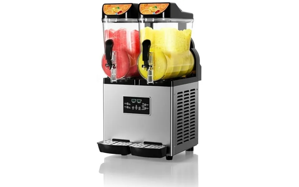 Garvee Commercial Slushy Machine With Self-cleaning 8gal Frozen Drink Machine For Home Restaurants 900w Black & Silver