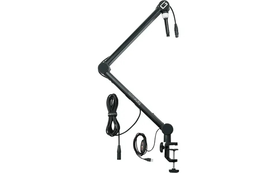 Gator Frameworks 3726195 Professional Desktop Broadcast & Podcast Microphone Boom Stand With On-air Indicator
