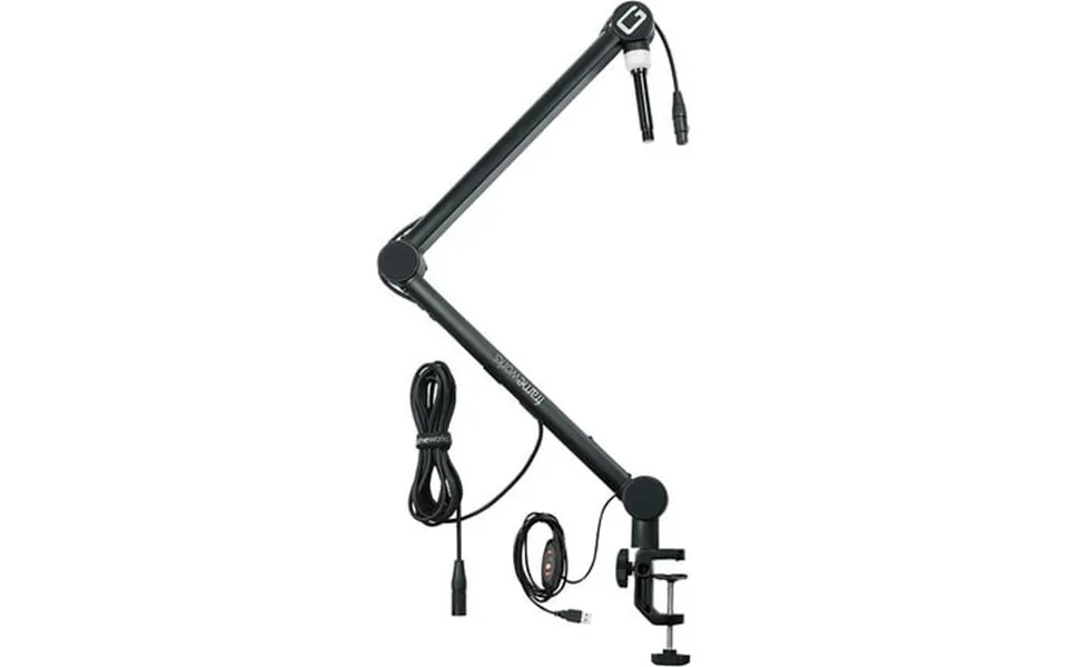 Gator Frameworks 3726195 Professional Desktop Broadcast & Podcast Microphone Boom Stand With On-air Indicator