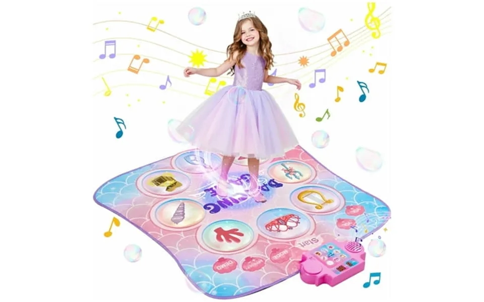 Gemeer Dance Mat Electronic Dance Pad With Led Lights Musical Dance Mat Toy With 3 Modes Dance Pad Game Gift For Girls A