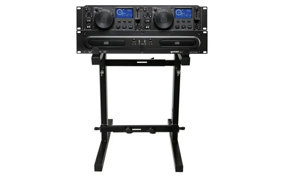 Gemini Cdx-2250i Dj Dual Two Deck Cd Mp3 Media Player Adjustable Stand