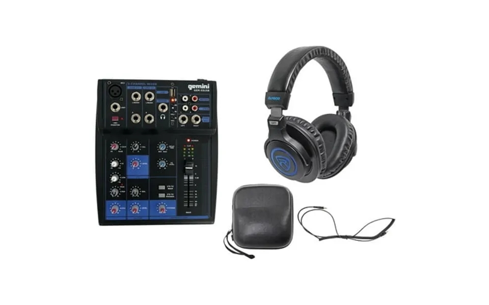 Gemini Gem-05usb 5 Channel Bluetooth Mixer Usb 5 Ins 2 Bus 2 Band Eq Headphones