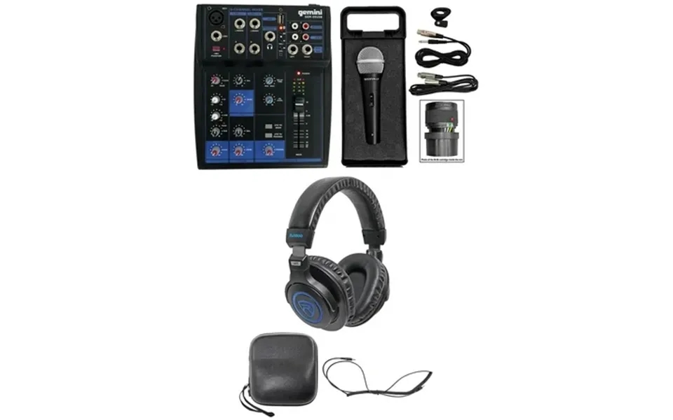 Gemini Gem-05usb 5-ch. Bluetooth Mixer Usb 5 Ins 2 Bus 2 Band Eq Mic Headphones