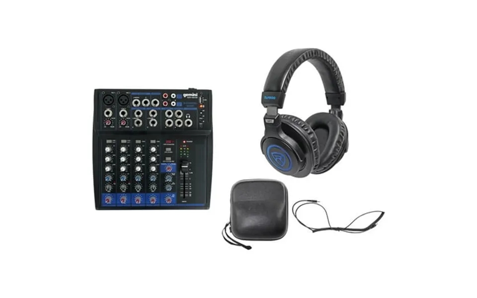 Gemini Gem-08usb 8 Channel Bluetooth Mixer Usb 8 Ins 2 Bus 3 Band Eq Headphones