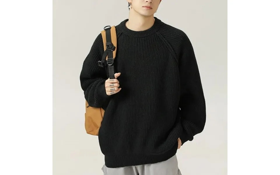Genging Clearance-deals Cable Knit Sweater Mens Crewneck Long Sleeve For Men Casual Knitted Solid Color Pullover Loose F