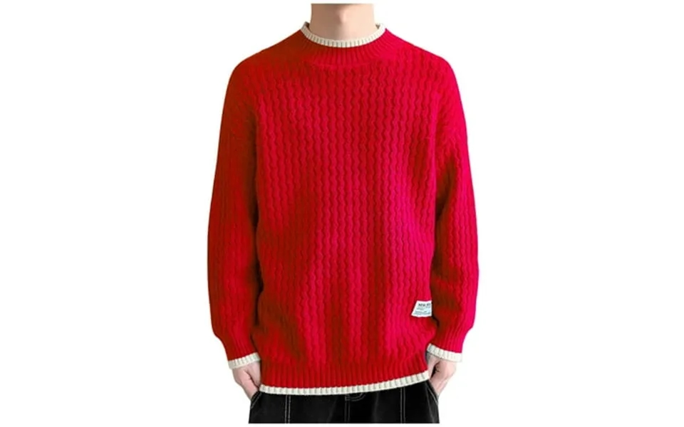 Genging Clearance-deals Men S Crewneck Knit Sweater Slim Fit Lightweight Casual Twist Patterned Cable Knitted Pullover F