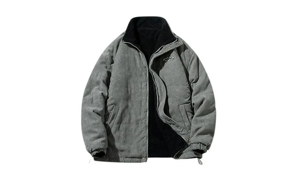Genging Corduroy Coat Mens Sherpa Lined Flannel Jacket Men Fleece Lined Outerwear Casual Full Zipper Coat For Fall Winte