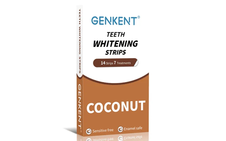 Genkent Teeth Whitening Strips 7 Treatments Teeth Whitener Non-sensitive Dry Strip Technology For Smoke Coffee Stain Rem