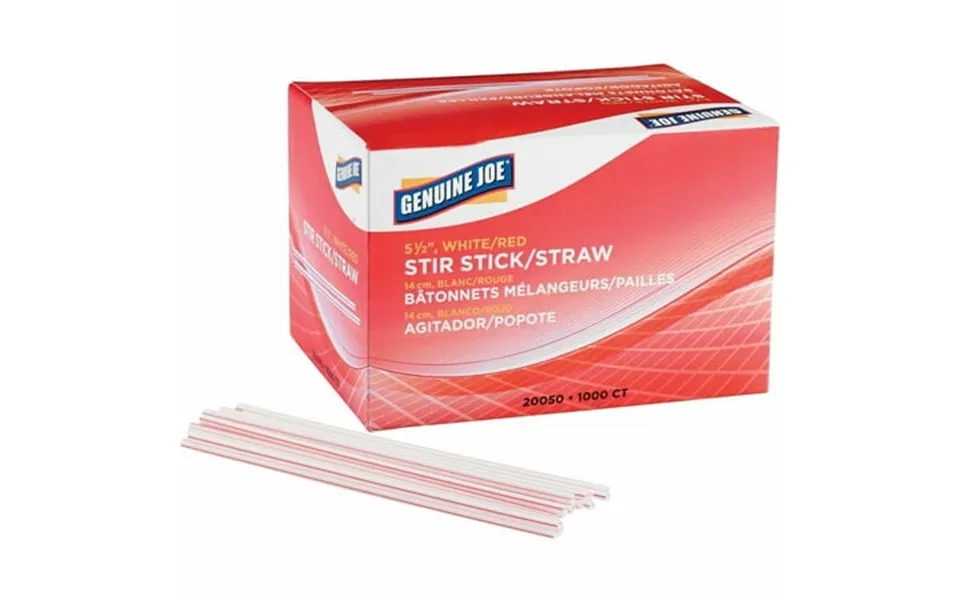 Genuine Joe 5-1 2 Plastic Stir Stick Straws - 5.5 Length