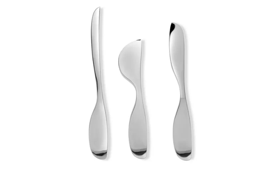 Georg Jensen Alfredo Stainless Steel Cheese Knife Set 3 Pieces