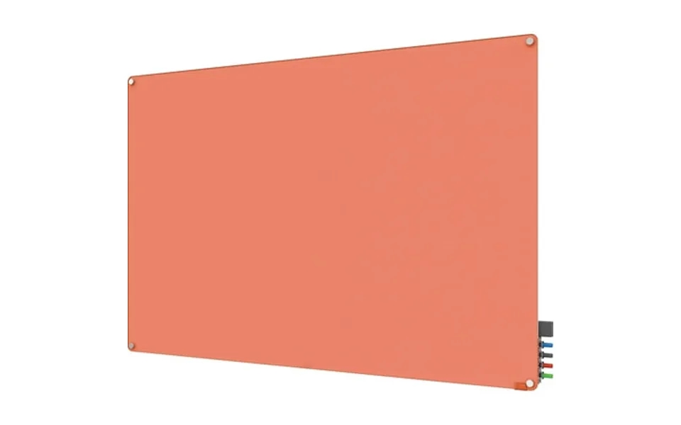 Ghent Harmony Magnetic Glass Markerboard With Round Corner Peach 4 X 4 Hmyrm44ph