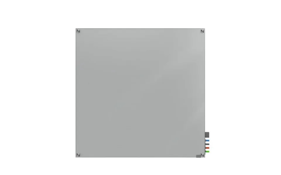 Ghent Harmony Magnetic Glass Whiteboard With Square Corners 4 H X 4 W Gray Hmysm44gy