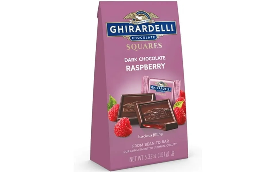 Ghirardelli Dark Chocolate Raspberry Squares 5.32 Ounces Packaging May Vary