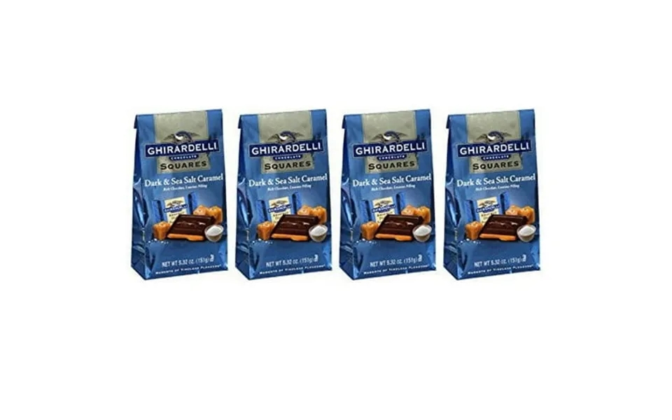 Ghirardelli Dark & Sea Salt Caramel Chocolate Squares 5.32 Oz - Pack Of 4