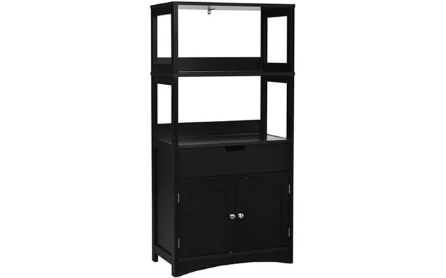 Giantex Large Bathroom Floor Freestanding Multipurpose Storage Cabinet With Drawer 2 Open Shelves And Cupboard Excellent product image