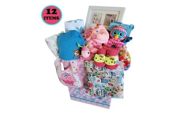 Gifts Are Blue Baby Girl Bundle Gift Set With Essentials Toys & Accessories For 1st Year 12 Items product image