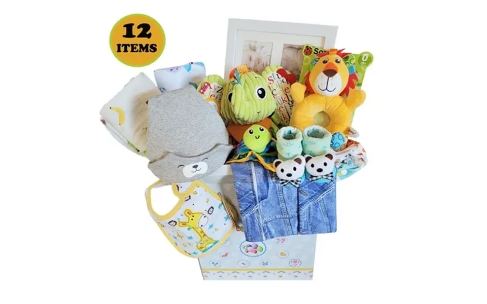 Gifts Are Blue Unisex Baby Bundle Gift Set With Essentials Toys & Accessories For 1st Year 12 Items