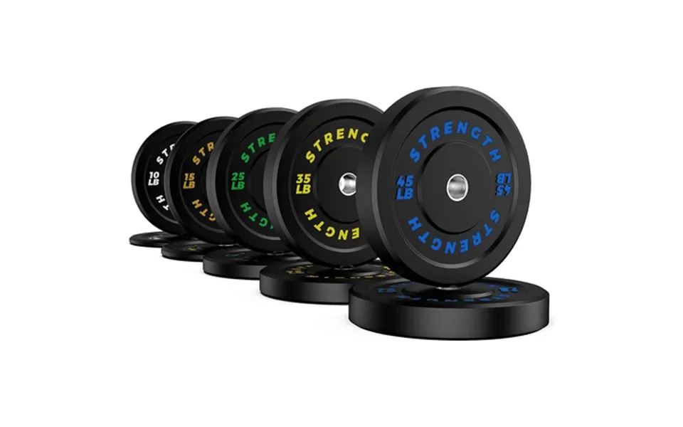 Gikpal 260lb Bumper Plates 2-inch Olympic Weight Plates With Steel Hub Eco-friendly Rubber - Impact-resistant & Floor Pr