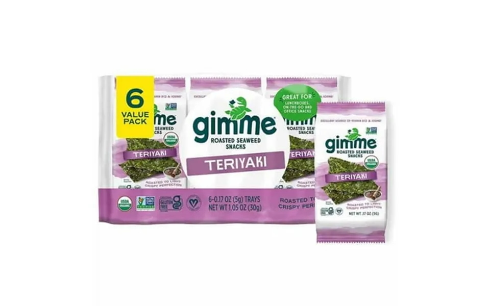 Gimme Seaweed Premium Organic Seaweed Snacks - Teriyaki