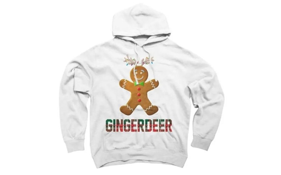 Gingerbread Reindeer Matching Family Group Christmas Pajama White Graphic Pullover Hoodie - Design By Humans 2xl