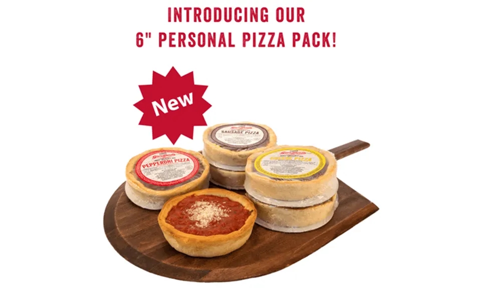 Giordano S 6 Inch Deep Dish Frozen Pizza Variety 6 Pack