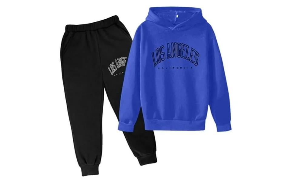 Girls Outfits Casual Letter Printed Long Sleeve Hoodie Pullover Sweatshirt Tracksuit Jogger Sweatpants Unisex 2 Piece Se