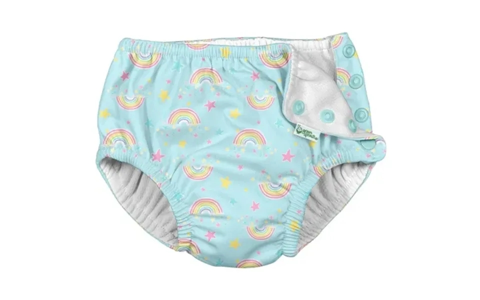 Girls Snap Reusable Absorbent Swimsuit Diaper Rainbow Stripe 3t Snap Swim Diaper
