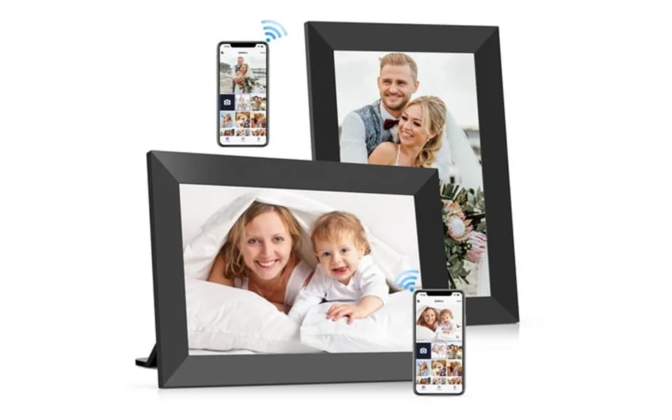 Girool 10.1 Wifi Digital Picture Frame 2 Pack 32gb Storage Smart Ips Touch Screen Photo Frame Send Photos And Videos Via
