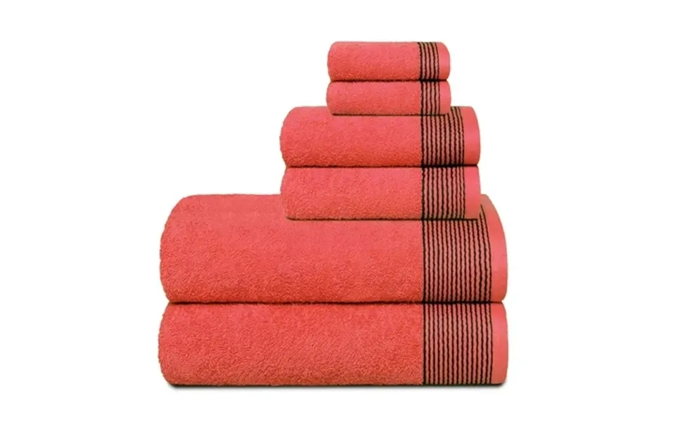 Glamburg Ultra Soft 6 Pack Cotton Towel Set Contain 2 Bath Towels 28x55 Inch 2 Hand Towels 16x24 Inch & 2 Wash Coth 12x1