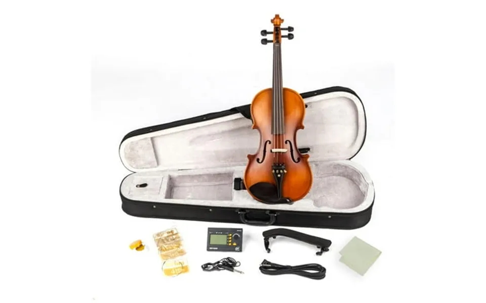 Glarry 4 4 Adult Student Beginner Matte Violin Kit With Case Bow S Trings Accesories