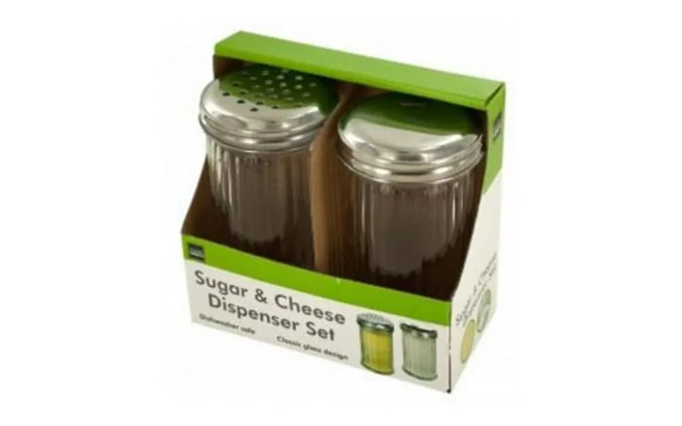 Glass Sugar & Cheese Dispenser Set Pack Of 8