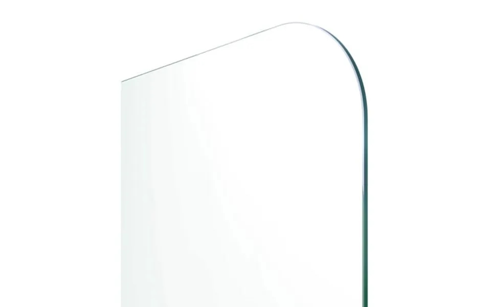 Glass Warehouse 34 X 58.25 Frameless Bathtub Shower Door - Single Fixed Panel Radius Polished Chrome Chrome Finish