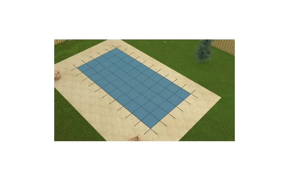 Gli Secur-a-pool 16 X 32 Rectangular Swimming Pool Blue Mesh Safety Cover