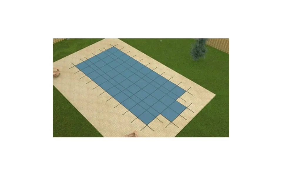 Gli Value X Solid Blue 20 X 40 Rectangle Safety Cover With 4 X 8 End Step And Drain