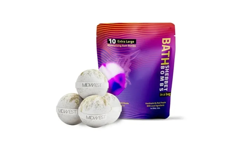 Glitter Glow Gold Luxury Bath Bombs -set Of 10 - Extra Large