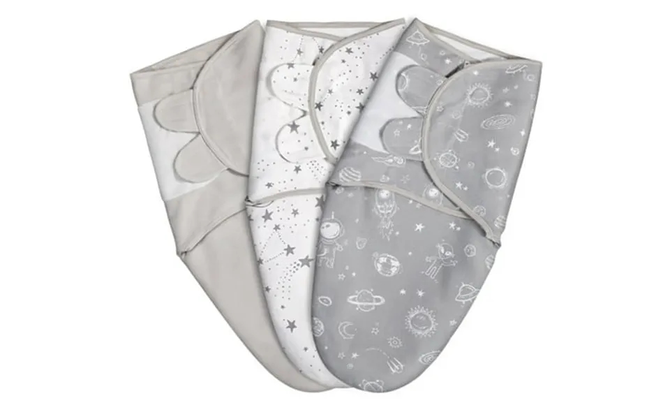 Gllquen Baby Swaddle Blankets For Baby Boy Girl For 0-3 Months Newborn 3 Pack Wrap Set Grey Planet