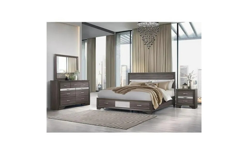 Global Furniture Seville Grey Queen Bed Group