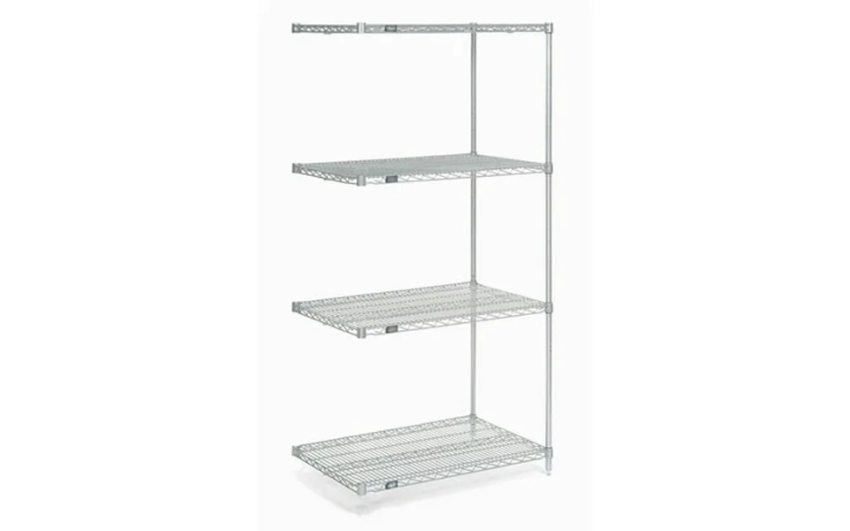 Global Industrial 796216 54 X 54 X 18 In. Nexel Poly-z-brite Wire Shelving Add-on Unit Clear