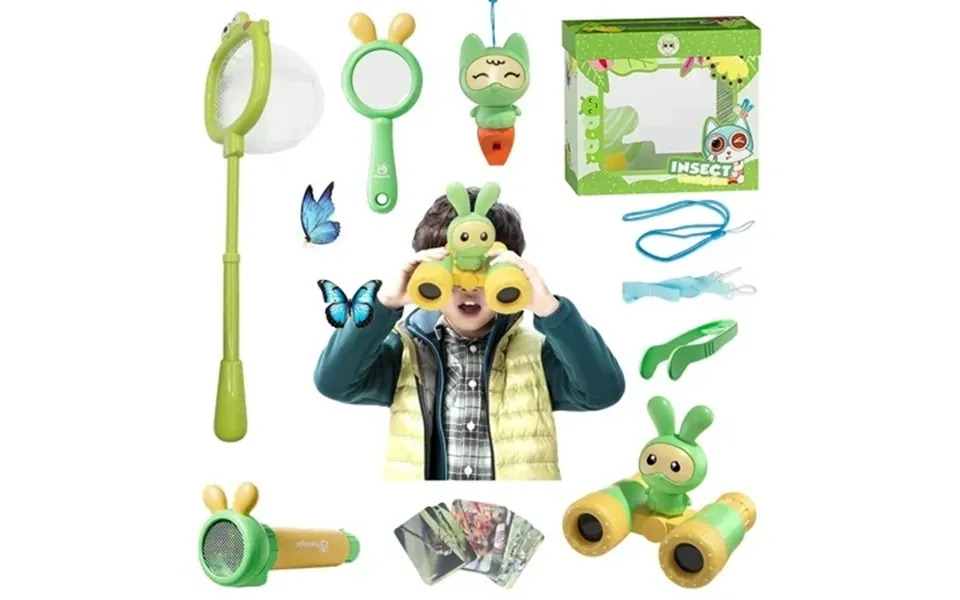 Gluaae Bug Catcher Kit For Kids - 31 Piece Explorer Set With Binoculars Net & Outdoor Tools Fun Camping & Nature Toys Fo