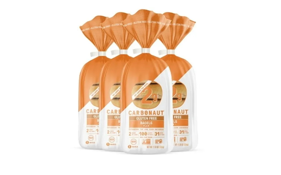 Gluten Bagels Low Carb Bagels Keto Bagels Keto-certified Food Bread Snack Meals Non-gmo Vegan Bagels 4 Pack Plain - San