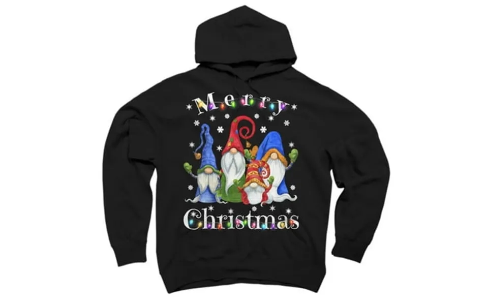 Gnome Christmas Pajamas Black Graphic Pullover Hoodie - Design By Humans 2xl