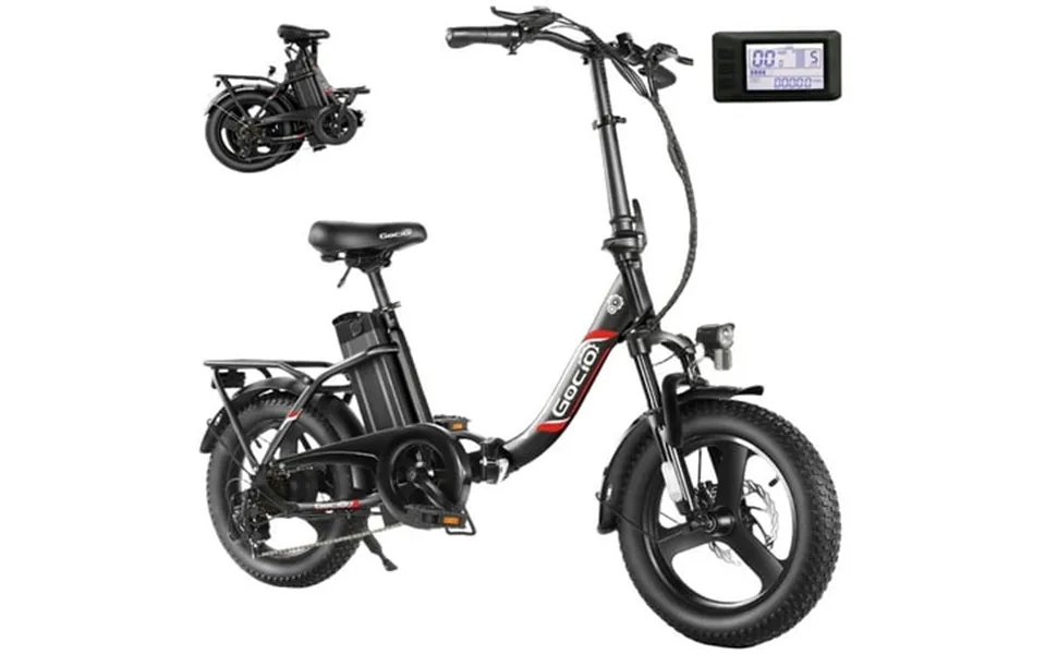 Gocio Electric Bike 3.0 Fat Tire Foldable Ebike 48v 374.4wh Battery Peak 700w Folding Electric Bike Lockable Suspension