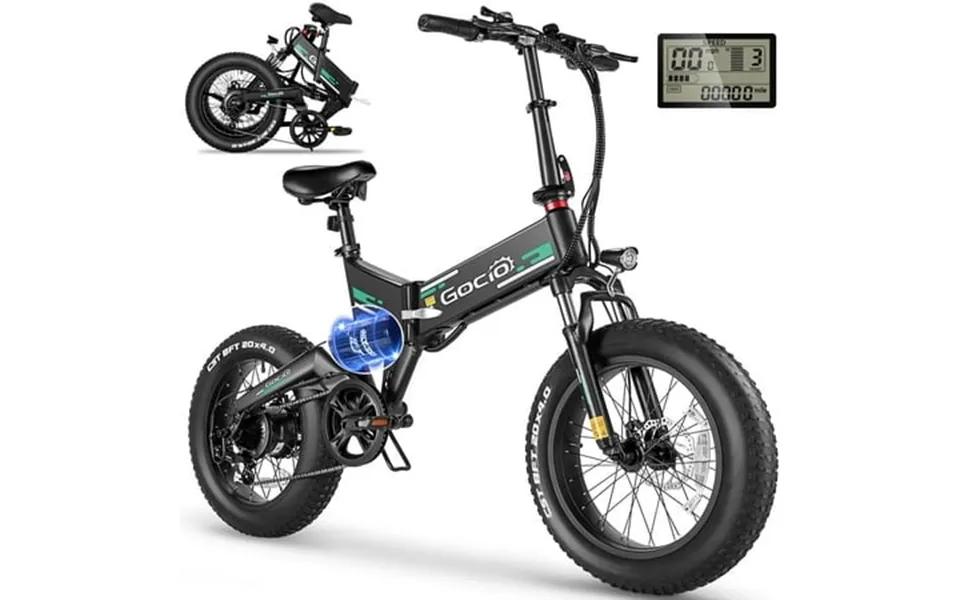 Gocio Foldable Electric Bikes Adult 20 X4 Fat Tire Electric Bike 48v 10