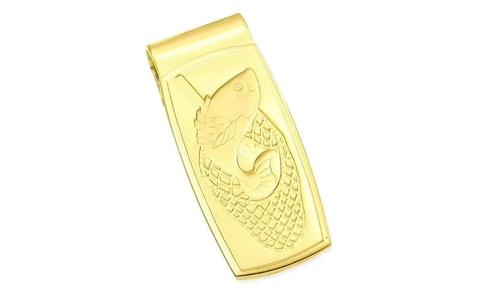 Gold Plated Kelly Waters Fish In Net Hinged Money Clip Fashion Jewelry For Dad Mens Gifts For Him